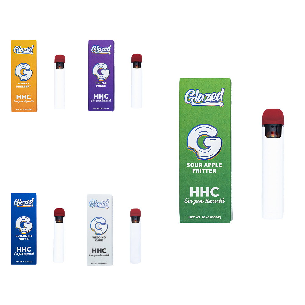 GLAZED - DISPOSABLE VAPE CARTS - HHC - 1GM (1000MG)