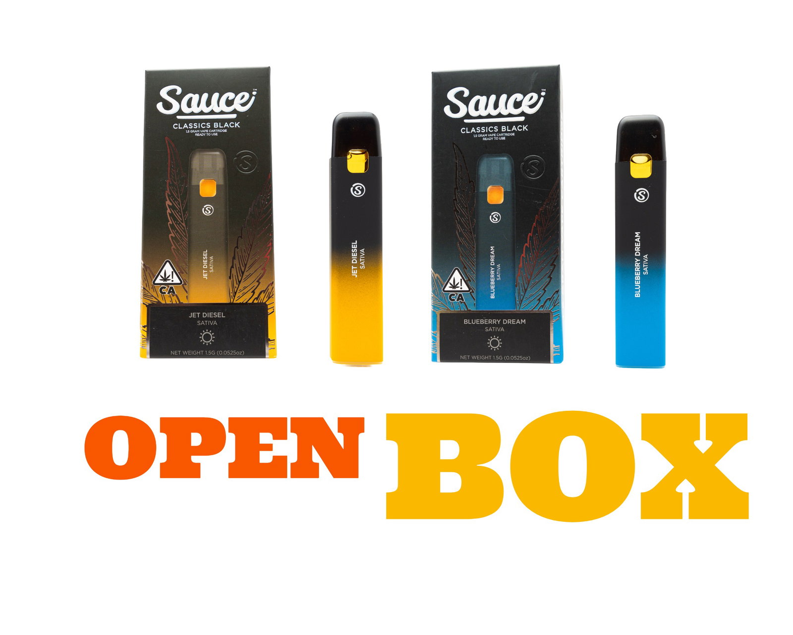 SAUCE - CLASSICS BLACK - DISPOSABLE RECHARGEABLE VAPE CART - OPEN BOX -  1.5G (1500MG) | Gotham Medical and Rec Dispensary