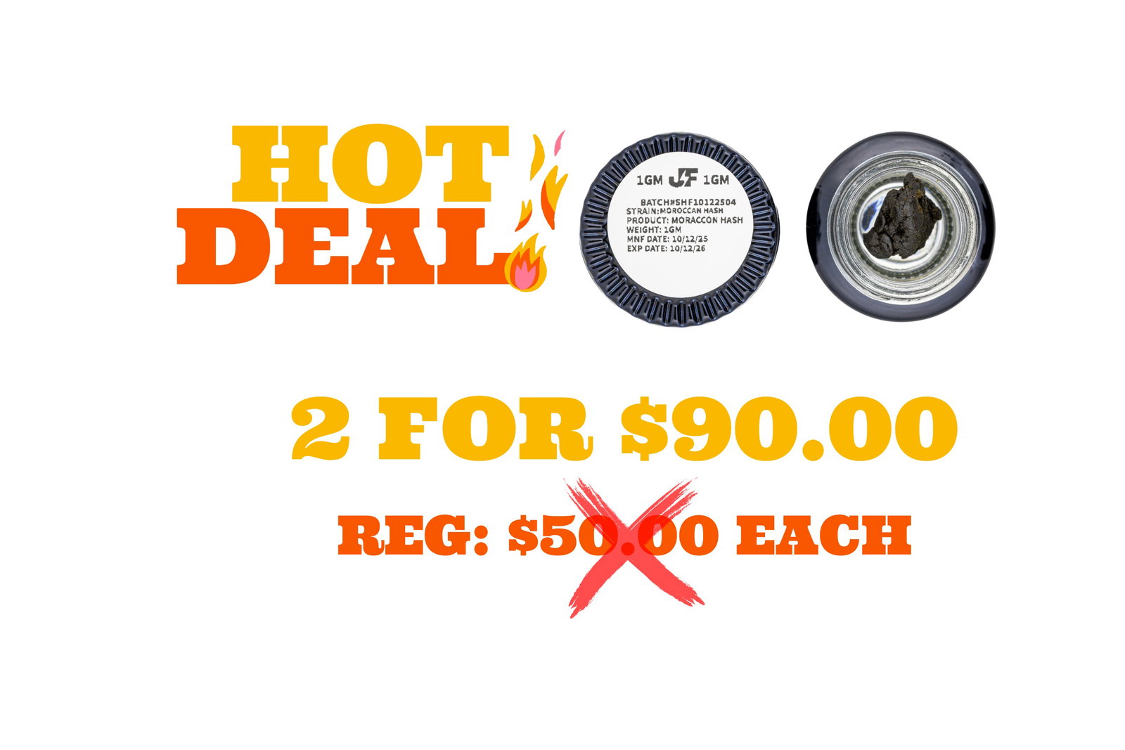 PACKAGE : 2X MOROCCAN HASH - 1GM | Gotham Medical and Rec Dispensary